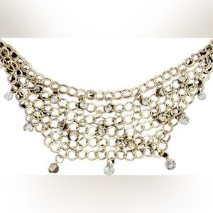 Statement Piece Gold and Silver Mesh Necklace